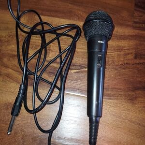 Black Wired Vocal Microphone with On/Off Switch